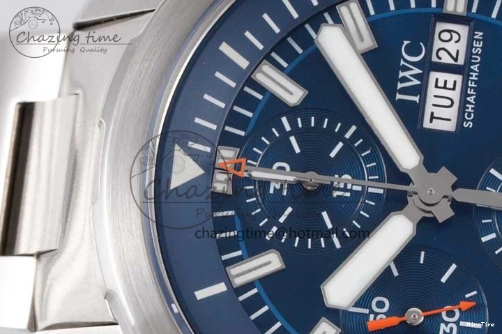 MIROTIME 1218 Aquatimer Chrono SS V6SF 1:1 Best Edition Blue Dial on SS Bracelet A Modern 7032